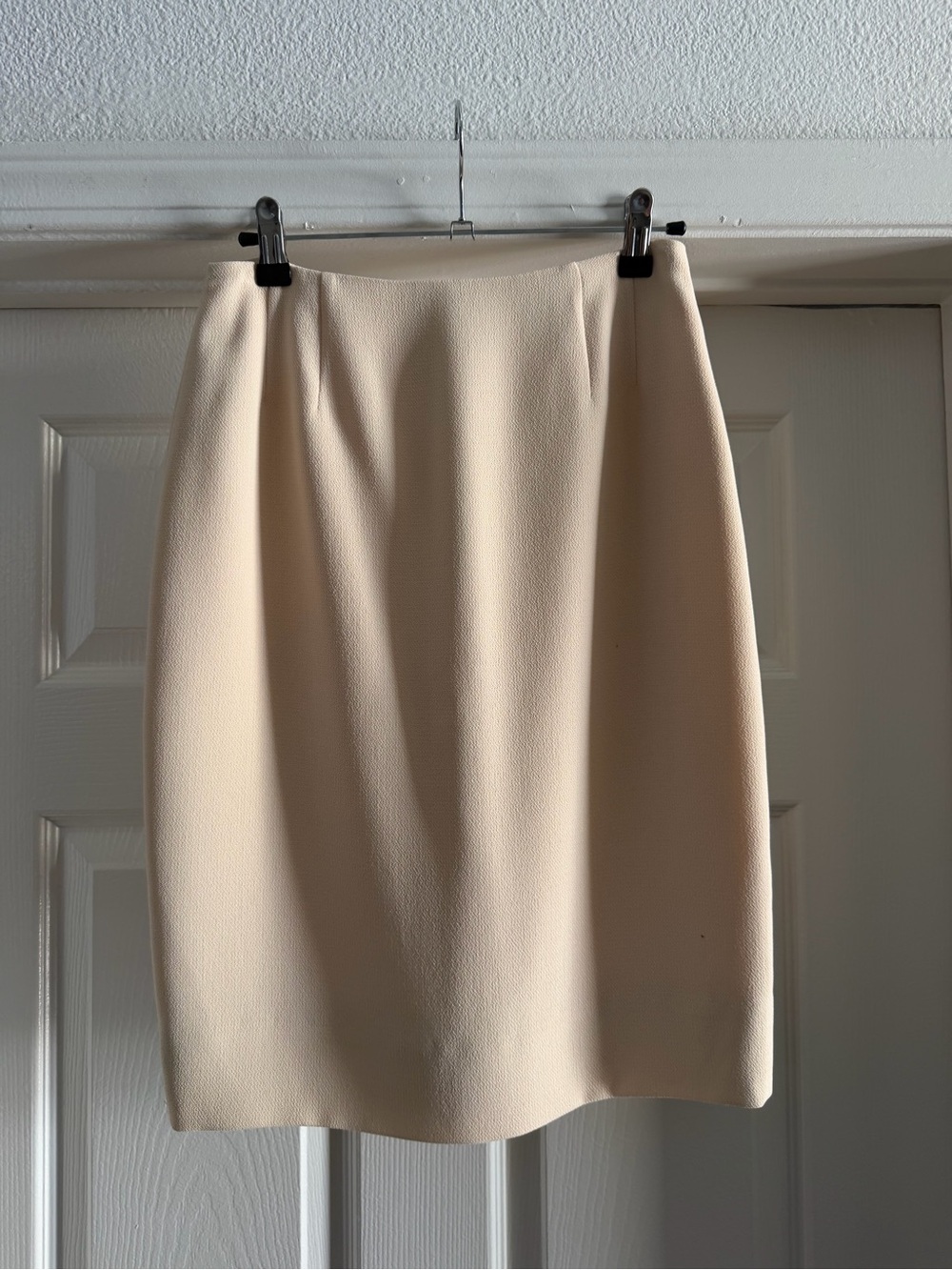 Vintage Emanuel Ungaro Cream Pencil Skirt Size 2 FR 36 Designer